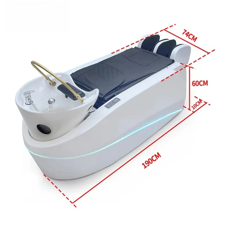 Electric Spa Head Water Circulation Shampoo Bed Hair Washing Massage Bed for Hair Salon