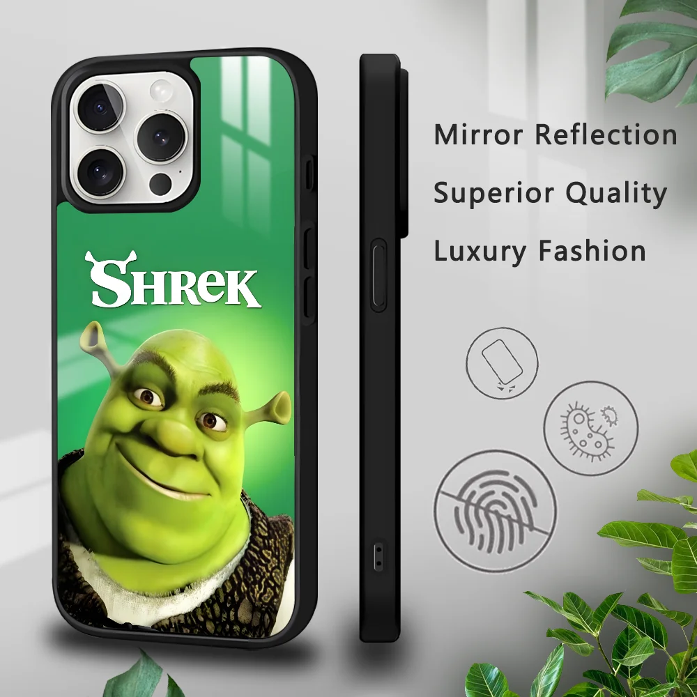 Cartoon Funny S-ShrekS Phone Case For iPhone 16 15 14 13 12 11 Pro Xs Max Mini Plus Celulares Hard Funda