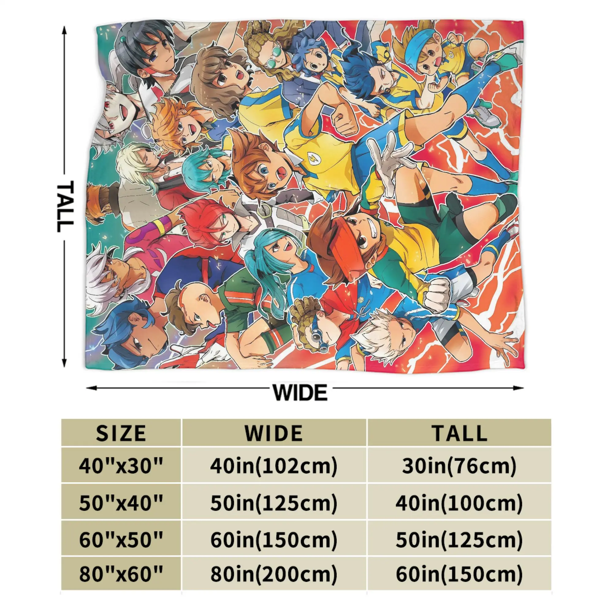 Inazuma أحد عشر Gouenji بطانية جودة سوبر الدافئة رمي بطانية الربيع صبي فتاة في الهواء الطلق الجدة المفرش #6