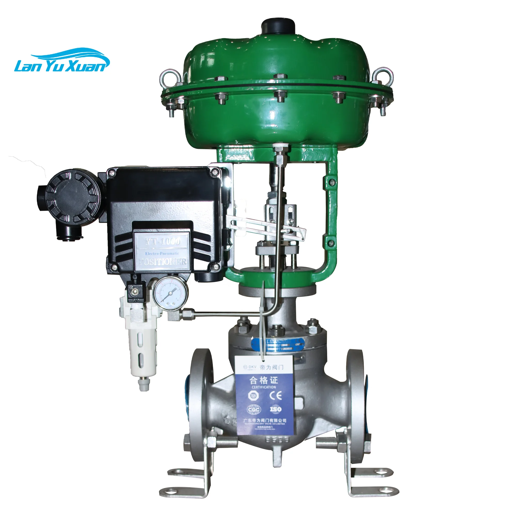 

DKV ZJHP-16Pneumatic Actuator Diaphragm Control Valve With YT1000 Positioner Pneumatic Diaphragm Control Globe Valve