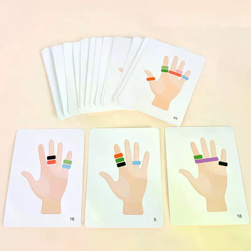 Gioco da tavolo con anello per dito per bambini Giocattoli di abbinamento colori Giochi di società interattivi Coordinazione occhio-mano Giocattoli educativi sensoriali per bambini