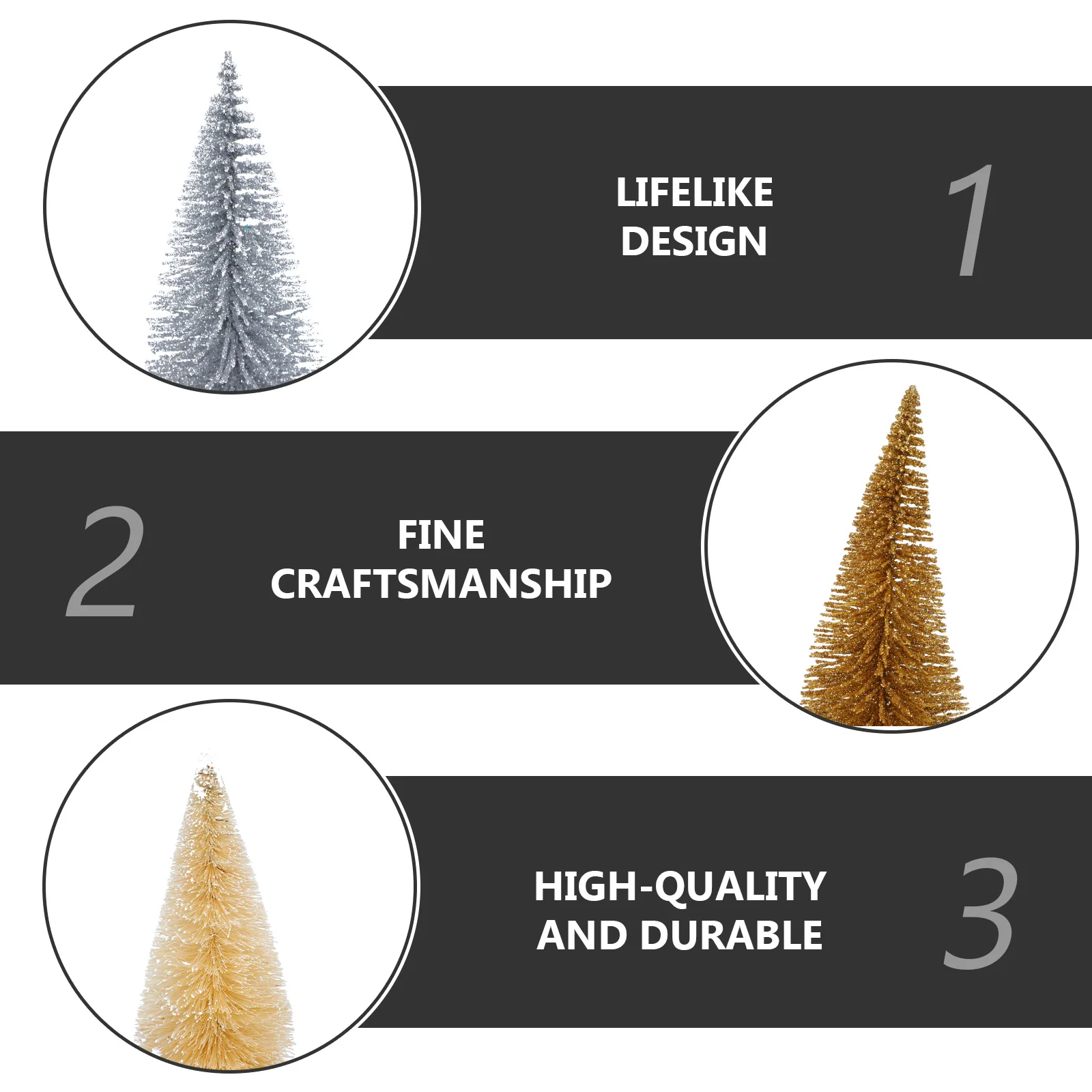 

12Pcs Mini Christmas Trees Decorative Miniature Pine Trees Wood Bases Snow Effect Small Fake Plants Christmas Holiday Tabletop