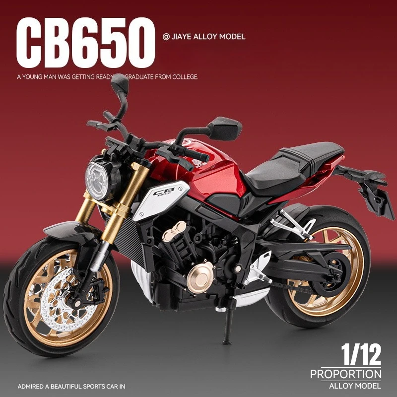 Simulation 1:12 Scale CB650 Alloy Motorcycle Model Figurine Toy Gift Collection Miniature Voiture Children Toys for Boys