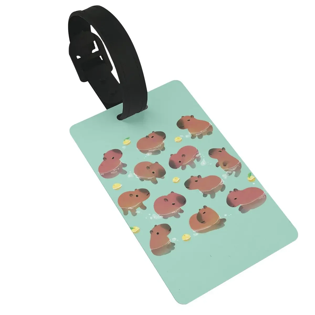 

Capybara Animal Pattern Luggage Tags Suitcase Accessories Travel PVC Baggage Boarding Tag Portable Label Holder ID Name Address