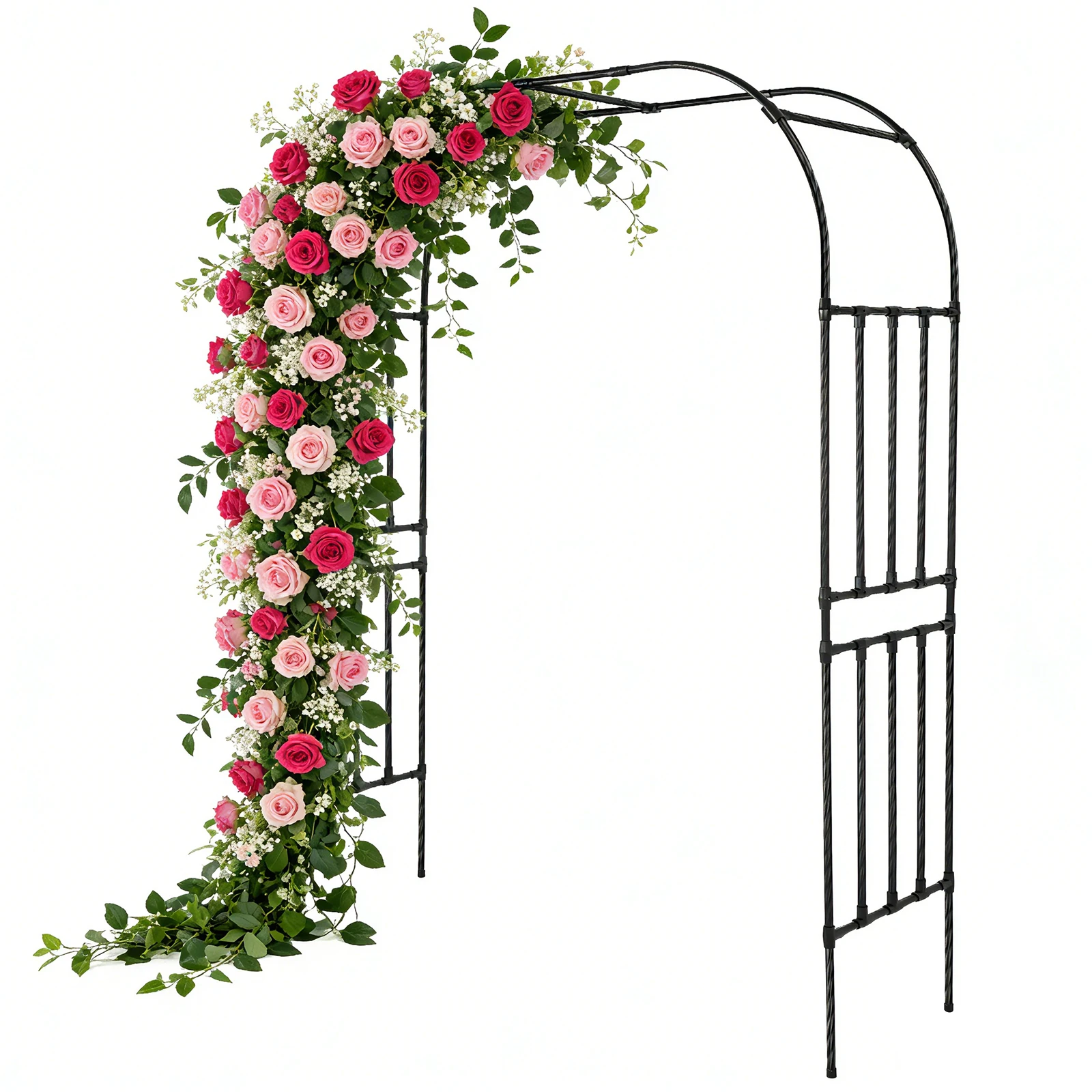 

Металлическая арка-решетка в форме тыквы 7,87 футов для вьющихся растений, садовая арка для цветов и лиан, декор для свадеб и праздников