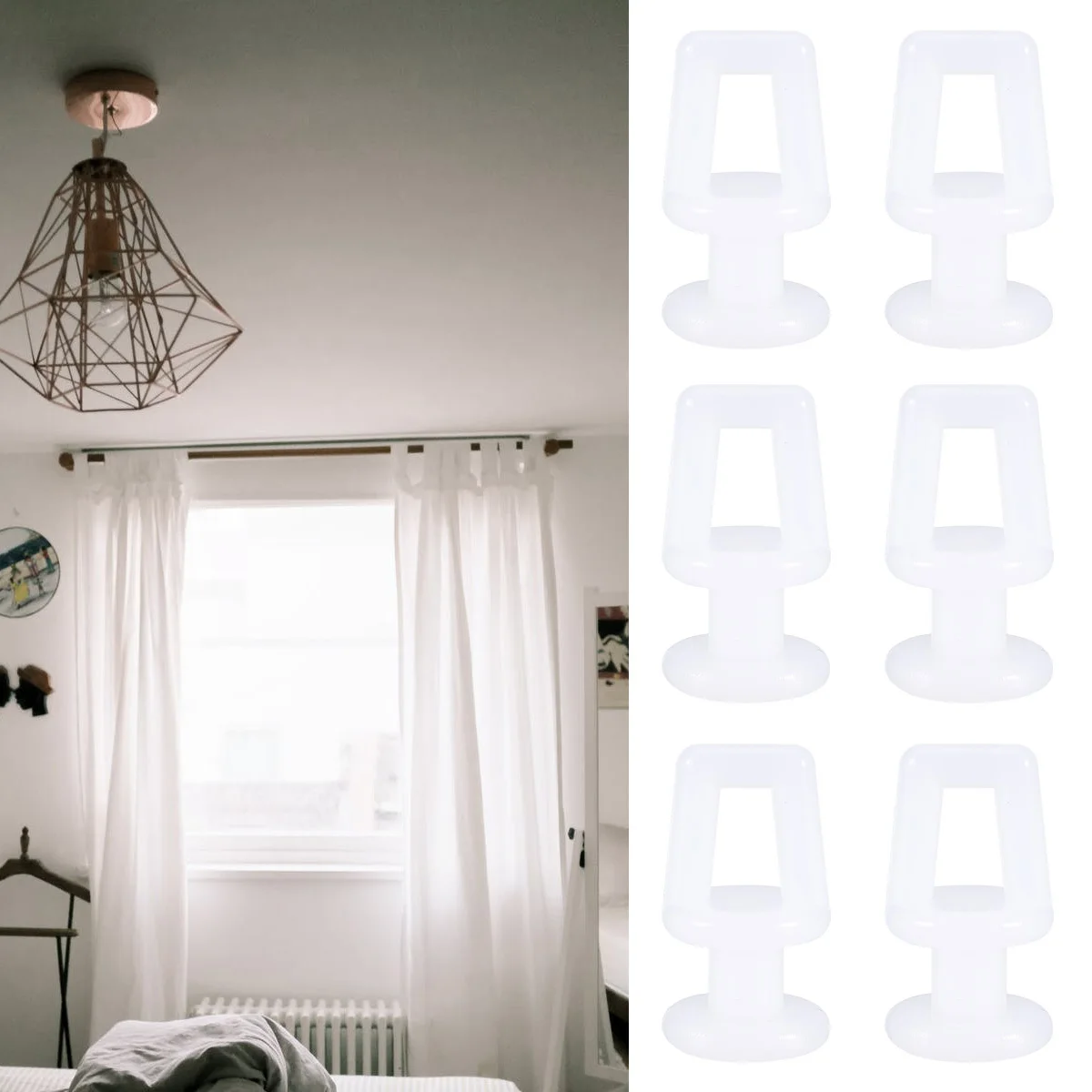 100 قطعة من عجلات الستائر البلاستيكية المتداول السلس لمسارات السكك الحديدية القياسية دعم عالي التحمل سهل التركيب نافذة الباب دش #1