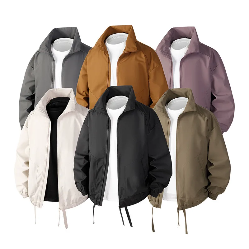 

Мужская ветрозащитная рабочая куртка для активного отдыха, свободного кроя, модная, весенне-осенняя, на молнии, с декоративными элементами, из полиэстера, нейлона и композитного волокна