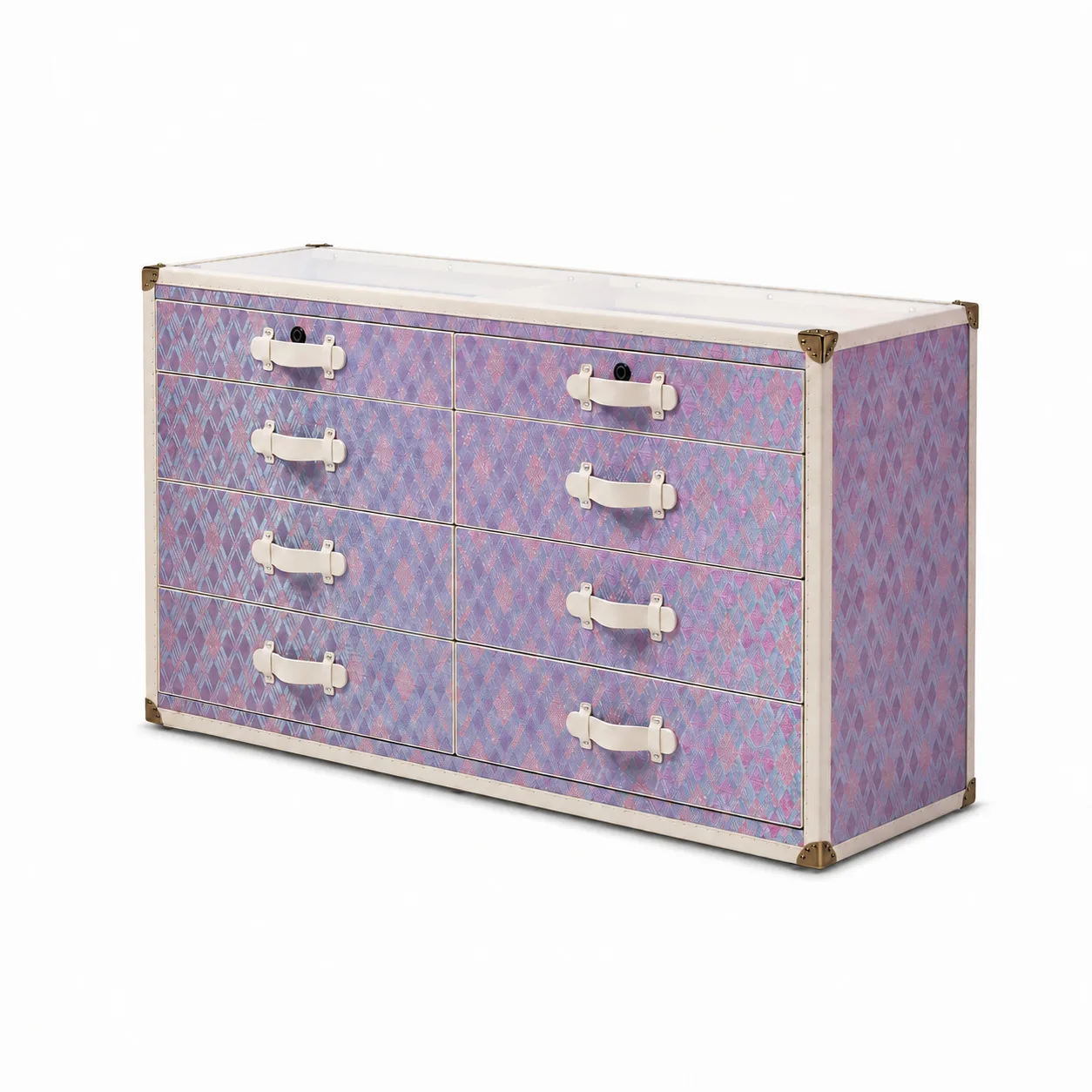 Italian light luxury jewelry storage side cabinet, bedroom cloakroom high-end jewelry display cabinet