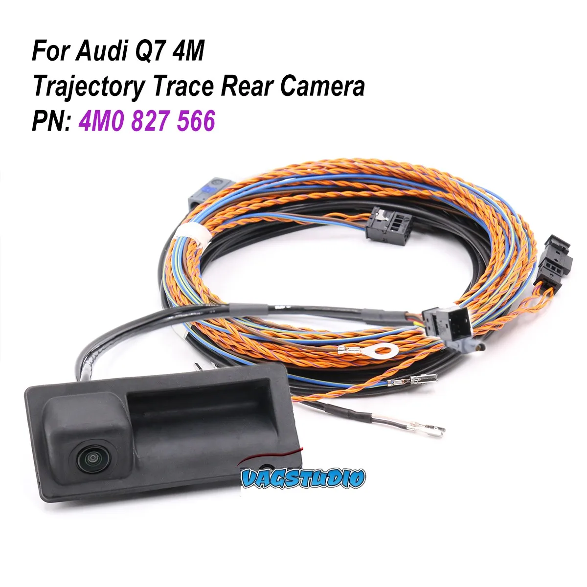 

For Audi Q7 4M Rear View Camera Trunk Handle With High Guidance Line Wiring Harness 4M0 827 566 4M0827566