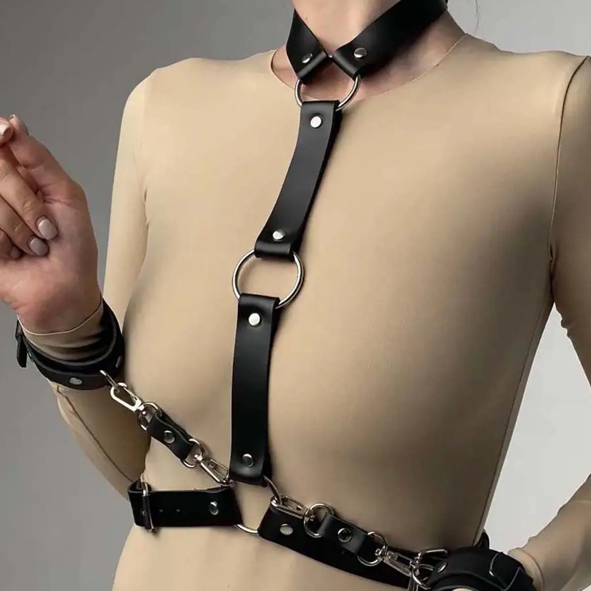 New European and American SM sex toys bondage tight black belt sexy hip belt