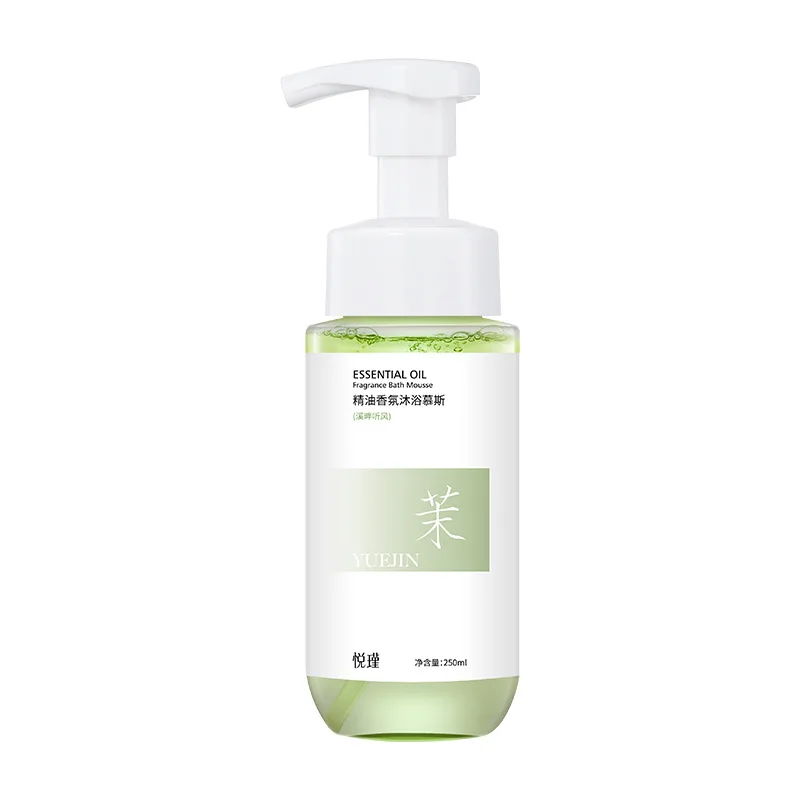 250ML Essential Oil Fragrance Bath Mousse Shower Gel Jasmine Scent Hydrating Gentle Cleansing Foaming Body Wash For Daily Shower