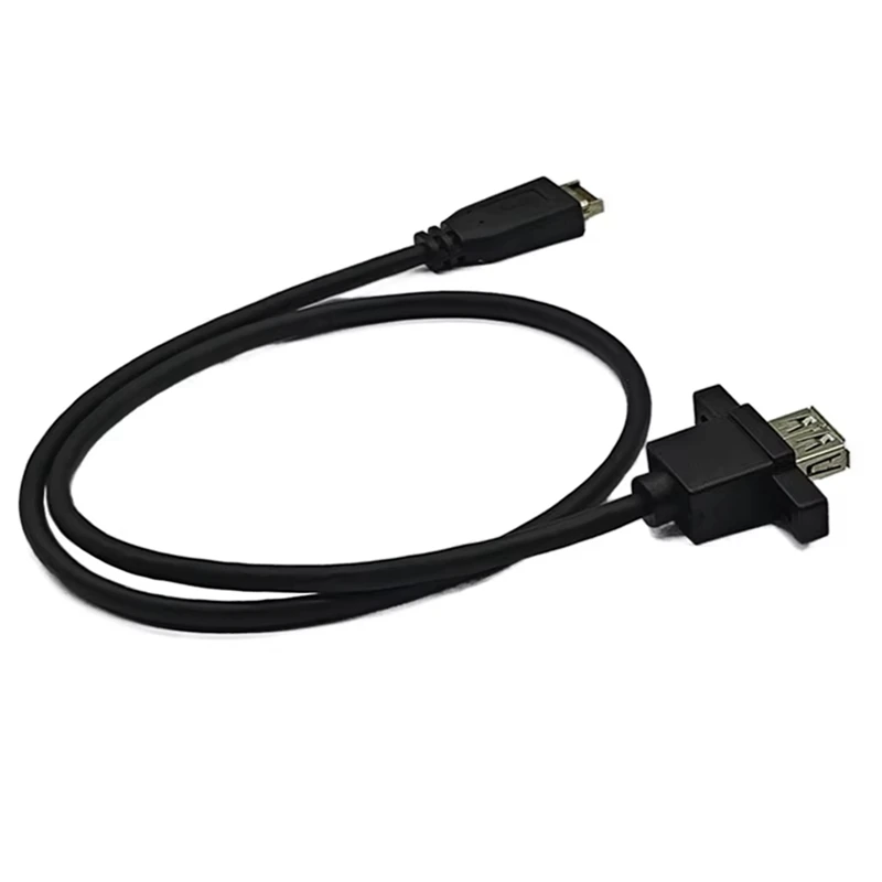TYPE-E To USB 3.2 GEN2 10Gbps Female Front Panel Extension Cable USB3.2 TYPE-A Connector With Screw Hole For Desktop