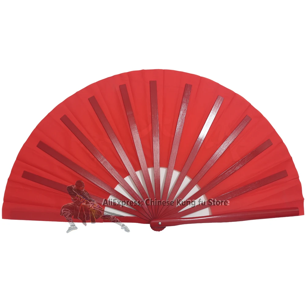 Red Bamboo Kung fu Fans Tai chi Martial arts Wushu Training Fan Dancing Fans