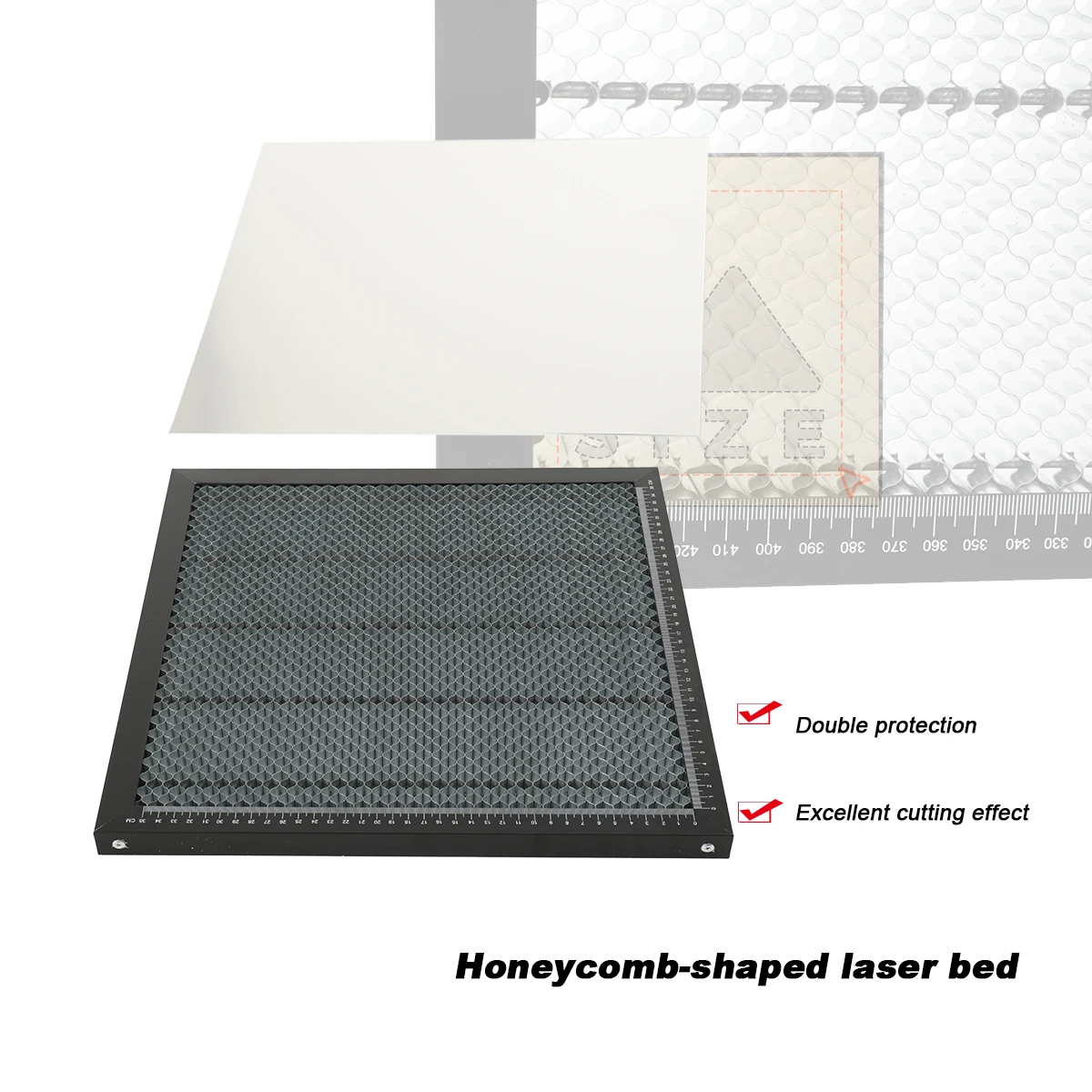 Wabenförmiges Laserbett 400*400mm Bienenwaben-Gitterplatte Holzbearbeitungsmaschine Laserschneid-Arbeitsplattform – Detail 7