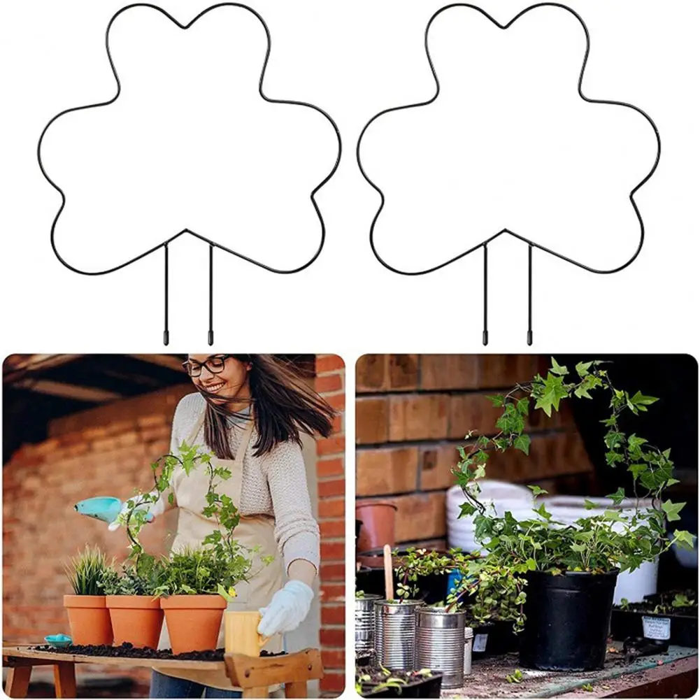 Convenient Plant Support  Lightweight Not Easy Deformed Flower Stake  Metal Stable Plant Support Ring