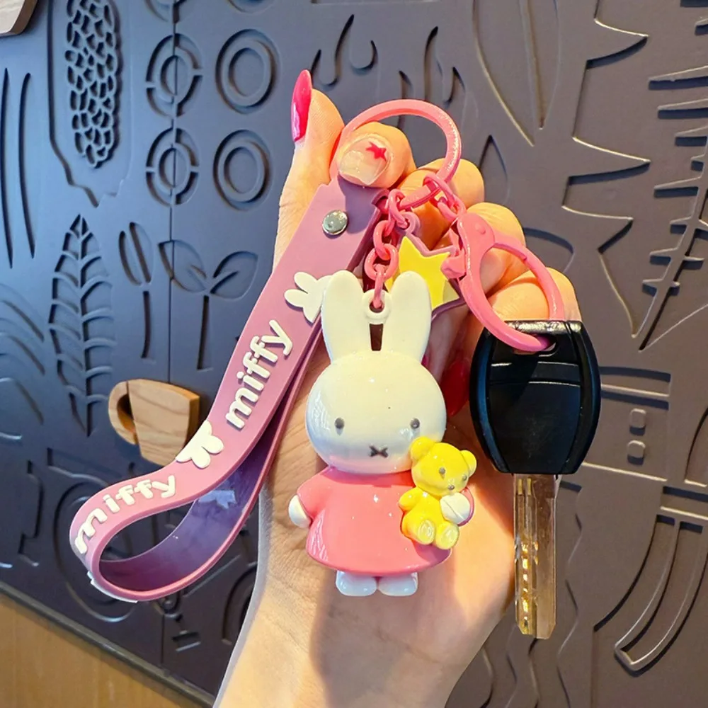 

Genuine Miffy Keychain Doll Pendant Lovely Car Key Chain Bag Hanging Ornament Stylish Decorative Accessory Ideal Gift Toys
