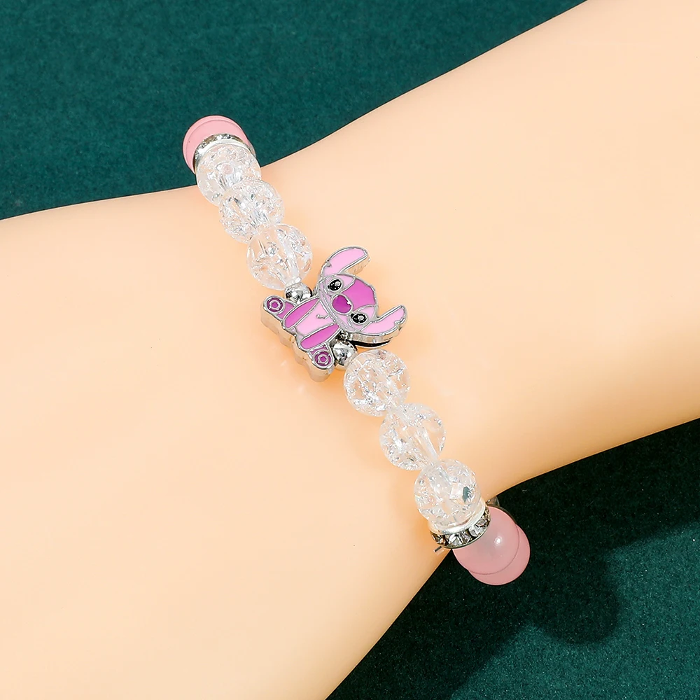 ديزني الكرتون غرزة الملاك زوجين أساور للنساء الرجال الإسورة كريستال الخرز غرزة سوار #6