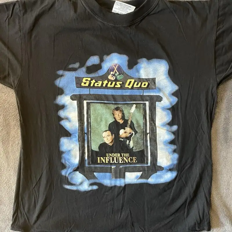 Status Quo Tour Shirt ‘Under The Influence’ 1999 Band Merch Size Large
