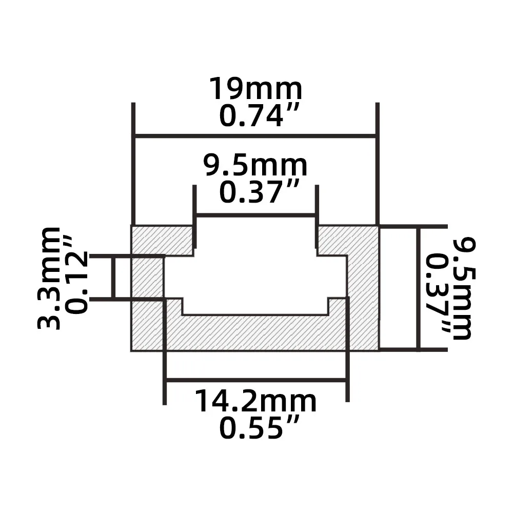 Inglete de ranura en T de aluminio T19, guía de calibre de inglete estándar para carpintería, sierra de mesa de banco de trabajo