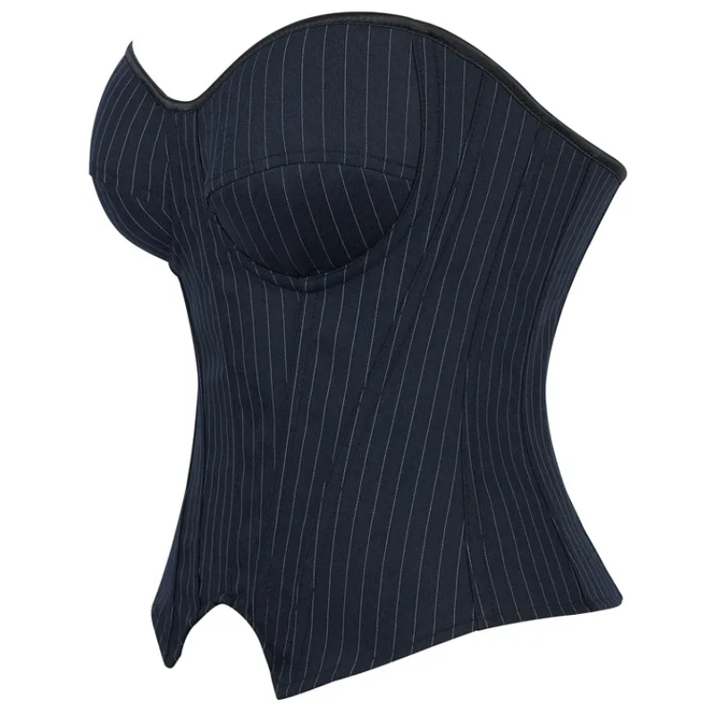 سستة مخطط مكتب سيدة مشد المرأة overالصدر بوستير أعلى ملابس داخلية التخسيس الخصر تشكيل Korset