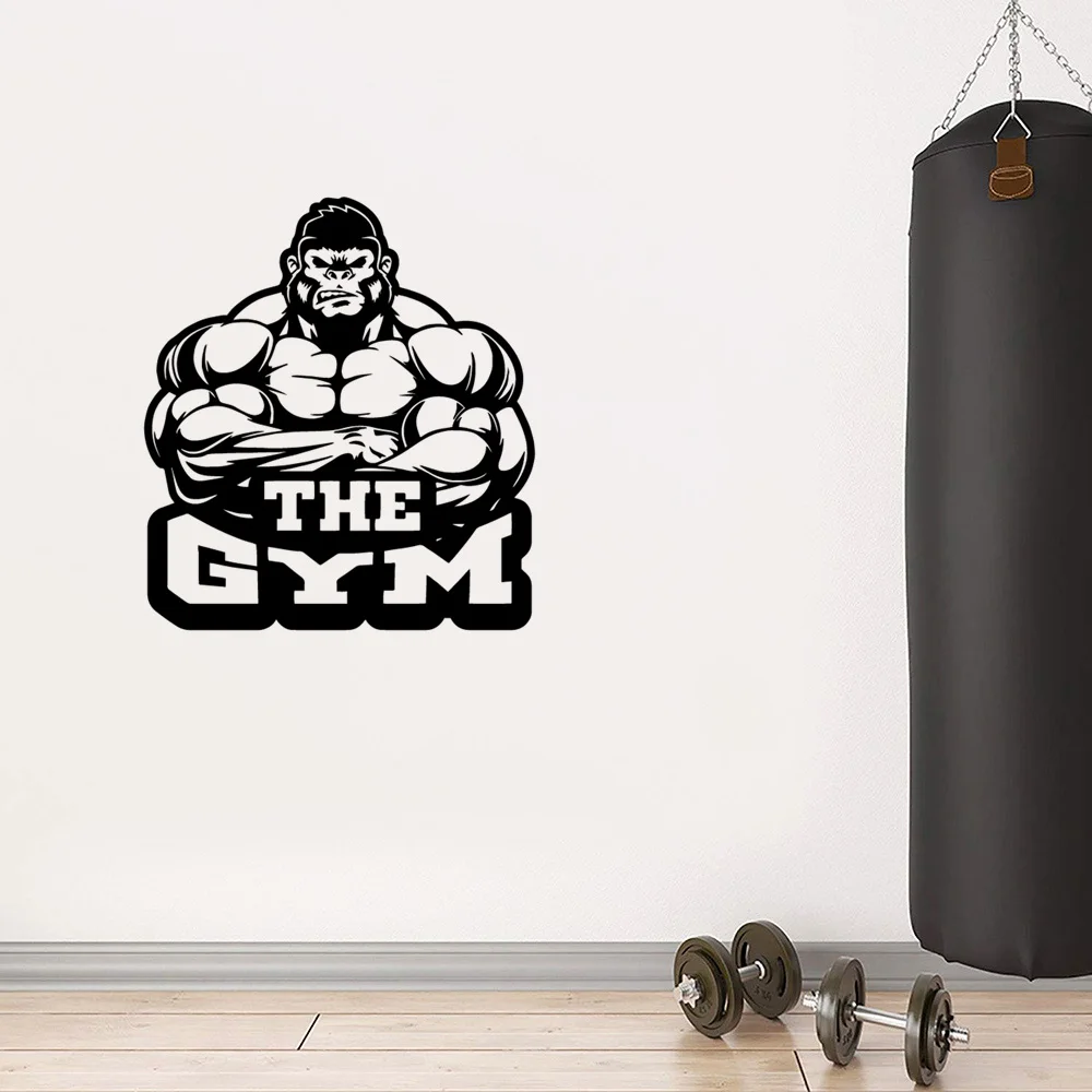 

1 pc cool the gym or Fitness welcome Wall Stickers Creative Self Adhesive Vinyl Waterproof Wall Art Decal Wall Art Sticker