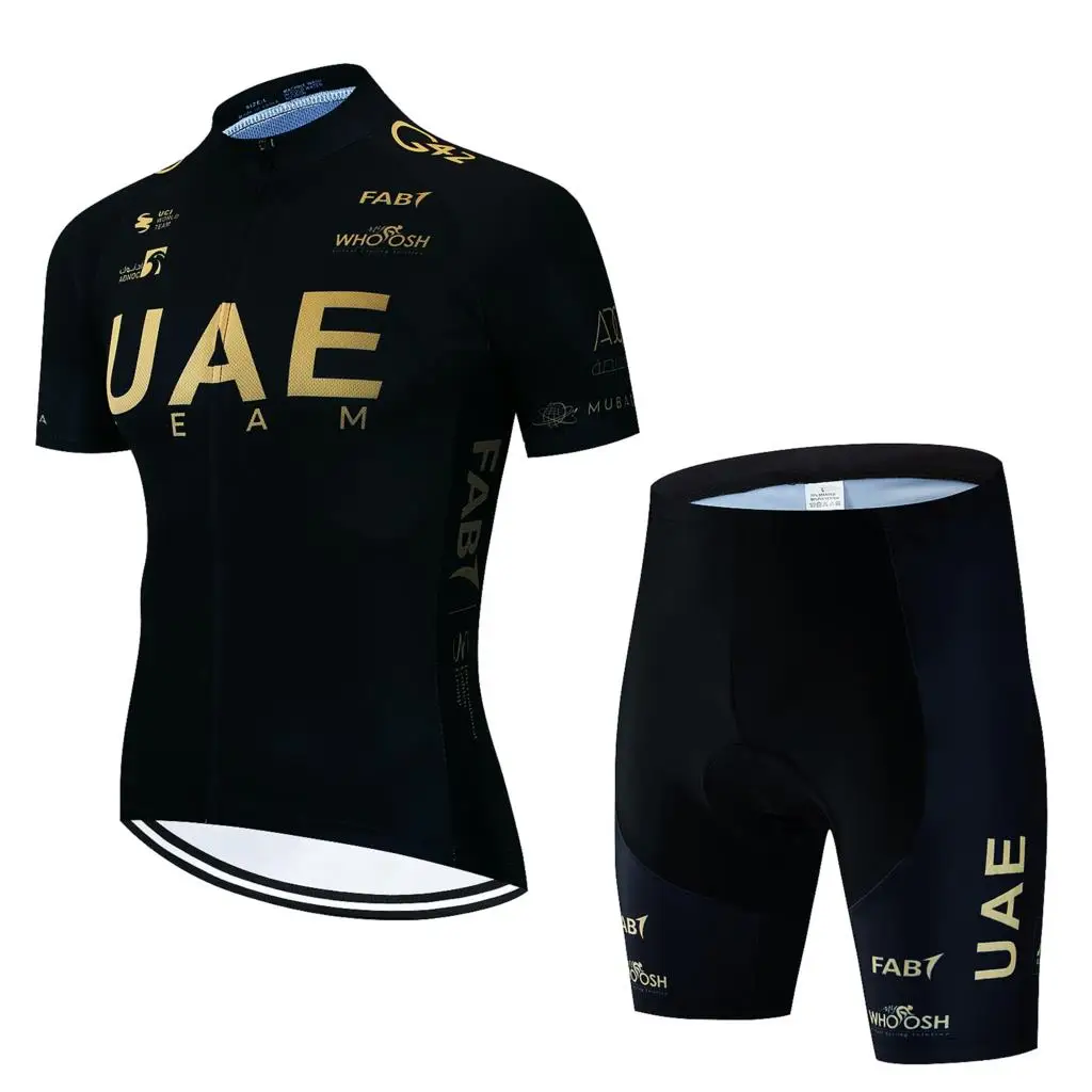 2024 NEW UAE Summer Cycling Jersey Set Breathable Cycling Clothing MTB Clothes Bicycle Bib Pants suit Bike Race Sportswear