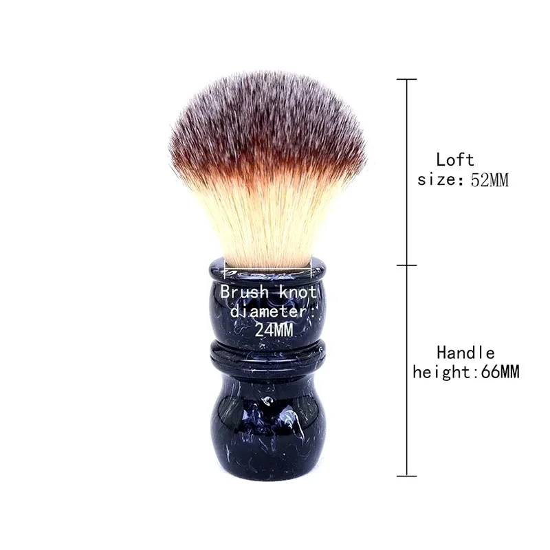 YAQI 24MM Shaving Brush Nylon Bristles Resin Handle Shayish Men Shaving Products Barber Beard Care Tool Mens Gift