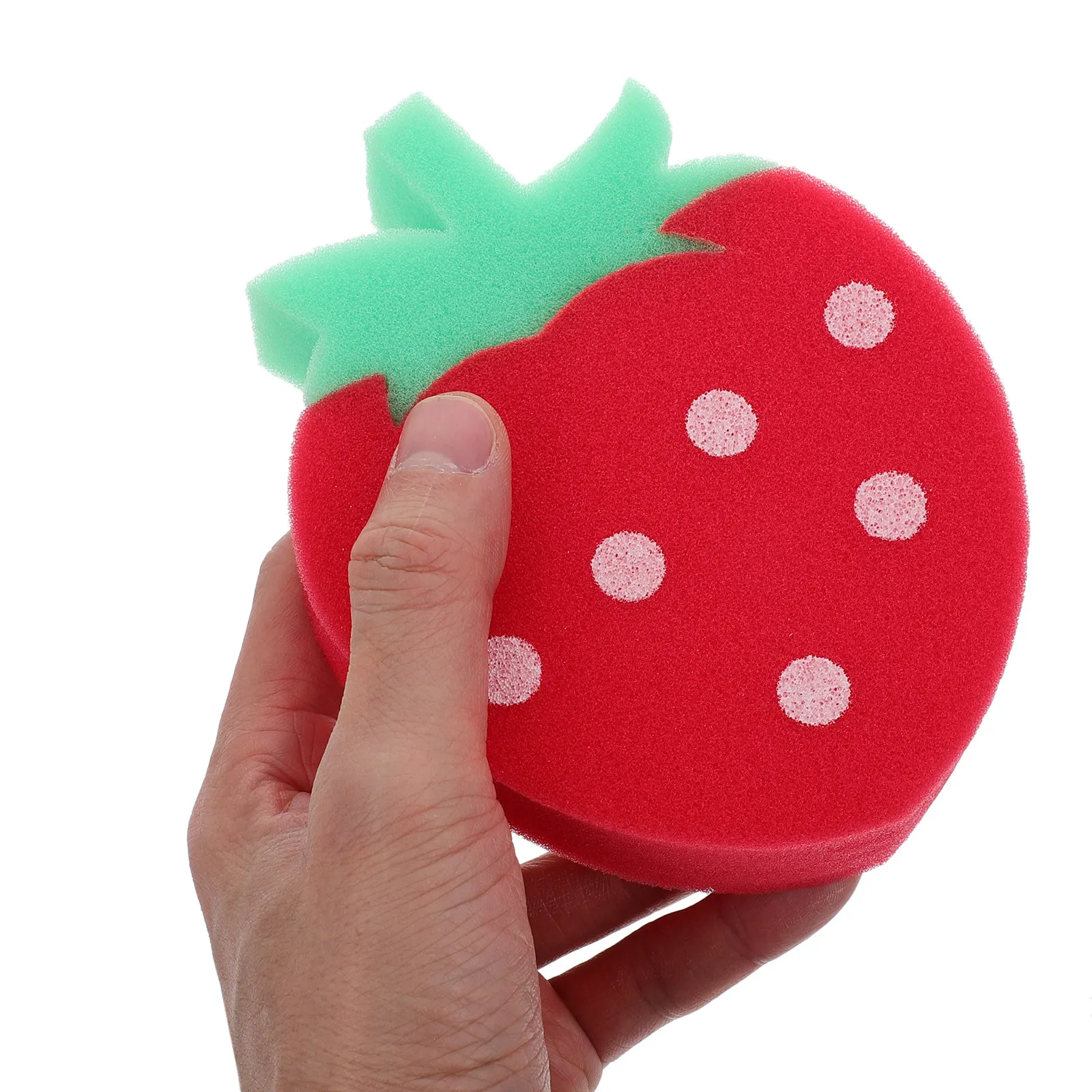 4Pcs Strawberry Fruit Bath Sponge Brush Soft Skin Friendly Exfoliating Scrubber for Baby Kids Shower Bath Time Fun Engagement