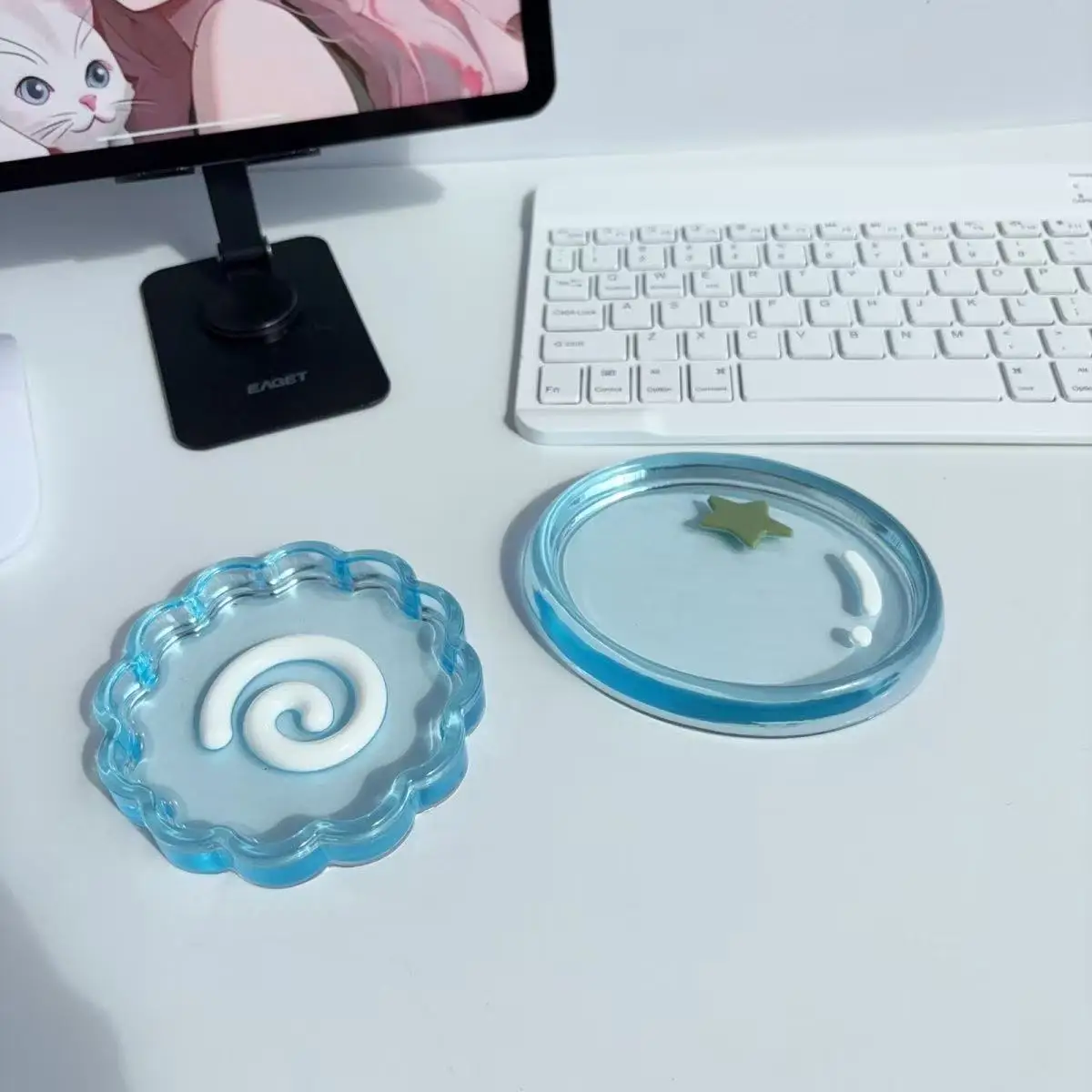 Korean Fish Plate Props Desktop Storage Decoration Two-dimensional Ancient Early Fish Plate Four-leaf Clover Tray Cute Ornaments