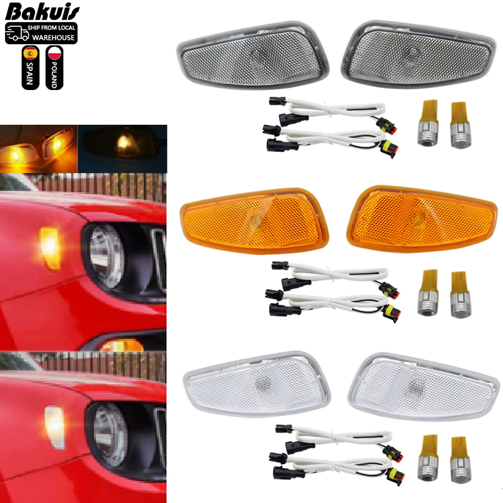 2Pcs Free Post FIT FOR JEEP RENEGADE 2014 2015 2016 TURN SIGNAL HEAD LIGHT SIDE LAMP White/Orange/Smoke