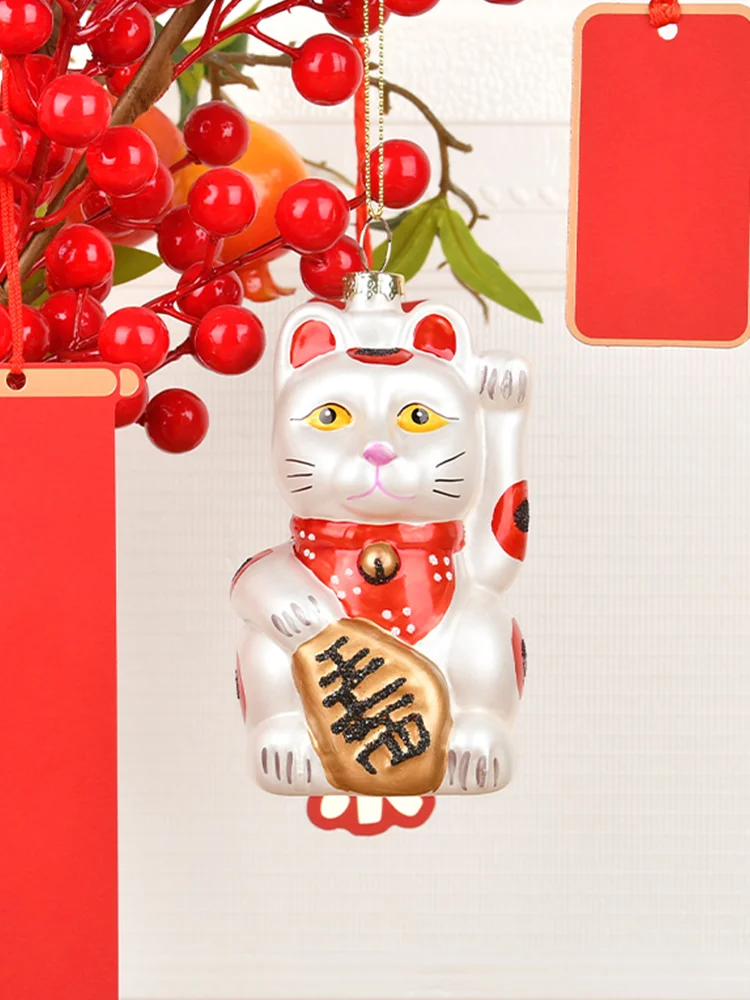 Christmas Decoration Lucky Cat Creative Glass