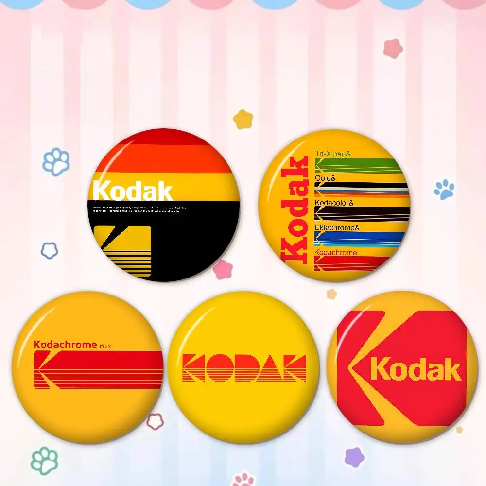 K-KodakS Vintage Brand 58mm Handmade Brooch Cartoon Cosplay Badge on Backpack Jewelry Accessories Gifts