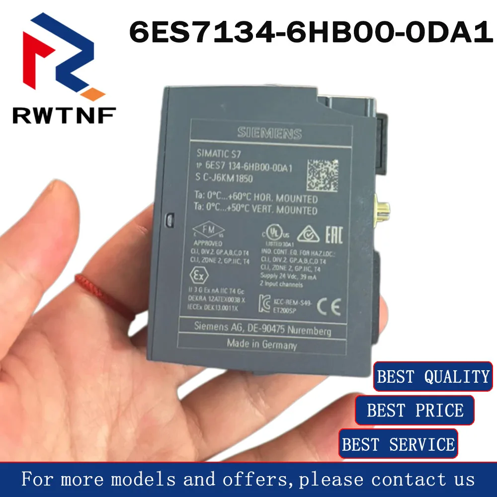 Módulo de Entrada Analógica SIEMENS ET 200SP 6ES7134-6HB00-0DA1, 100% original, novo e em estoque.