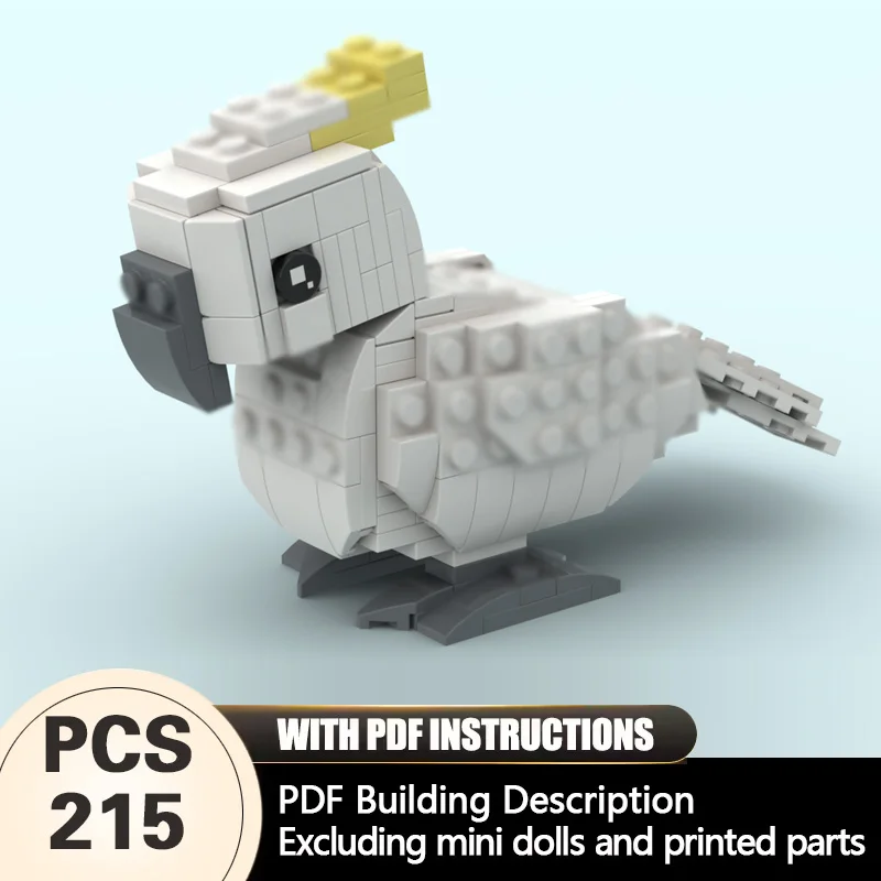 

Creators Animal Series Model MOC Building Bricks Sulphur-Crested Parrot Modular Technology Gifts Holiday Assemble Children Toys