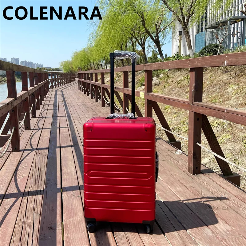 

COLENARA Business Luggage 20"24"28 Inch Large-capacity Trolley Case Men's Full Aluminum Magnesium Alloy Boarding Box Suitcase