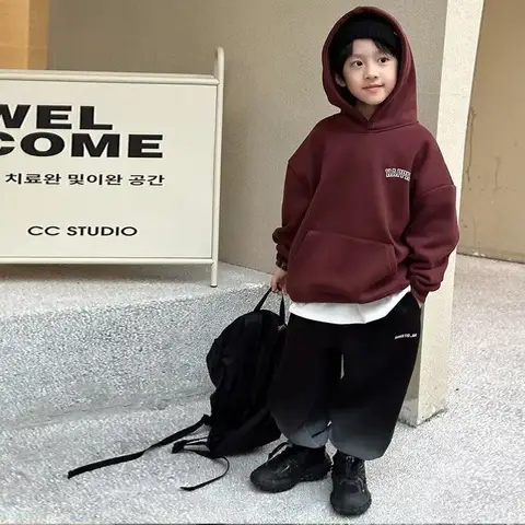 ट्रेंडी ब्रांड बच्चों की स्वेटशर्ट शरद ऋतु संग्रह 2023 नई शैली कोरियाई डिजाइन मध्यम से बड़े लड़कों पुलओवर हुडी 10 best sales चमत्कारी शिशु - №3