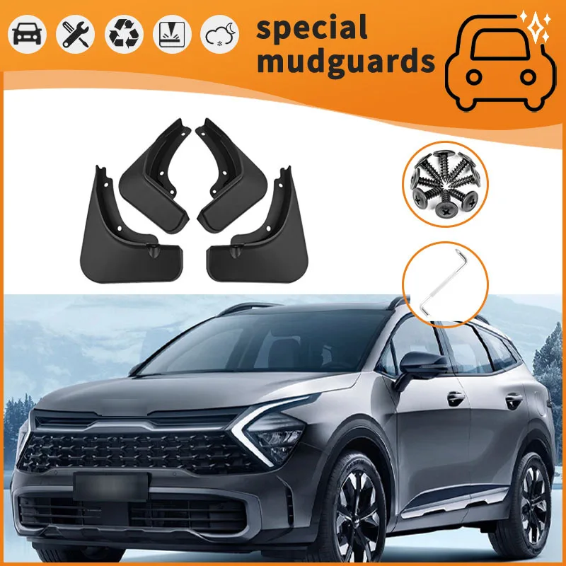 

For 22-24 Kia Sportage models Mudguards Fender Mudflaps Front Rear Flares Splash Guards Cover Car Accessorie