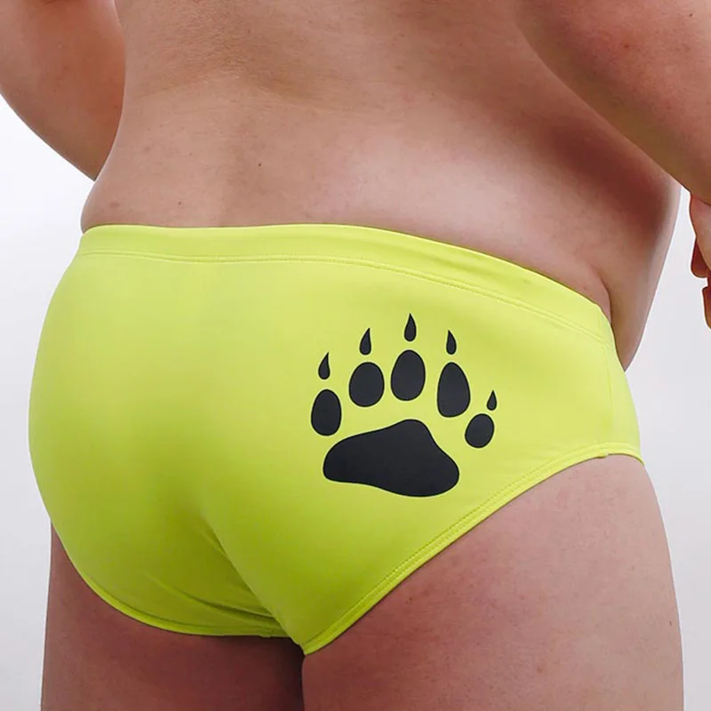 Bear Paw Claw Men Plus Size Swimwear Swimsuit Male Swimming Pool Shorts Bathing Suit Elastic Waists Trunks Oversize Beach Briefs