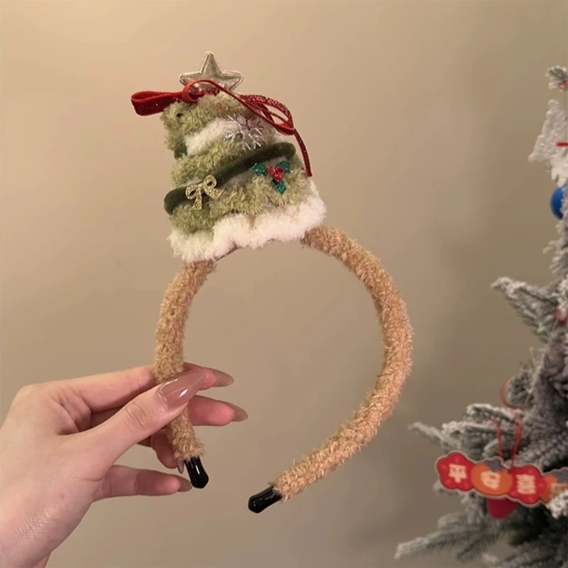 Đáng Yêu Sang Trọng Giáng Sinh Gấu/Người Tuyết Đầu Lễ Hội Ngày Lễ Hairhoop Đảng Phụ Kiện Mũ Theo Mùa Trang Trí Nhà Cửa M6CD