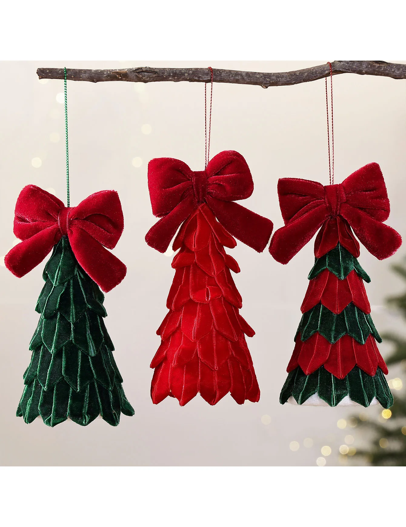 Butterfly Knot Desktop Christmas Tree Ornament DIY Christmas Decorations Atmosphere Decoration Supplies
