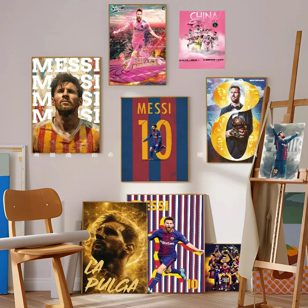 M-Messis Football Star Cristiano Ronaldos Canvas Football Star Art Poster Prints Aesthetic Canvas Painting