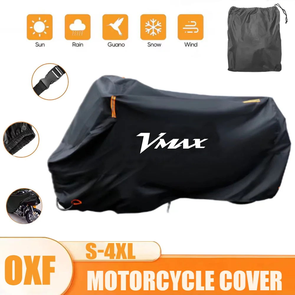 

Protector Cover Weather And Lightning Protection For Yamaha VMAX V-MAX V MAX 1200 1985-2008 Rain Waterproof Cover