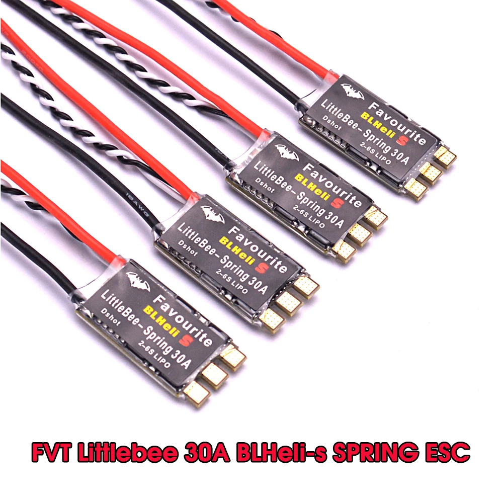 FVT Littlebee 20A 30A BLHeli-s SPRING ESC  Supports Mulitshot DSHOT Oneshot42 OneShot125 for Multicopter 250mm 220mm 290MM Frame