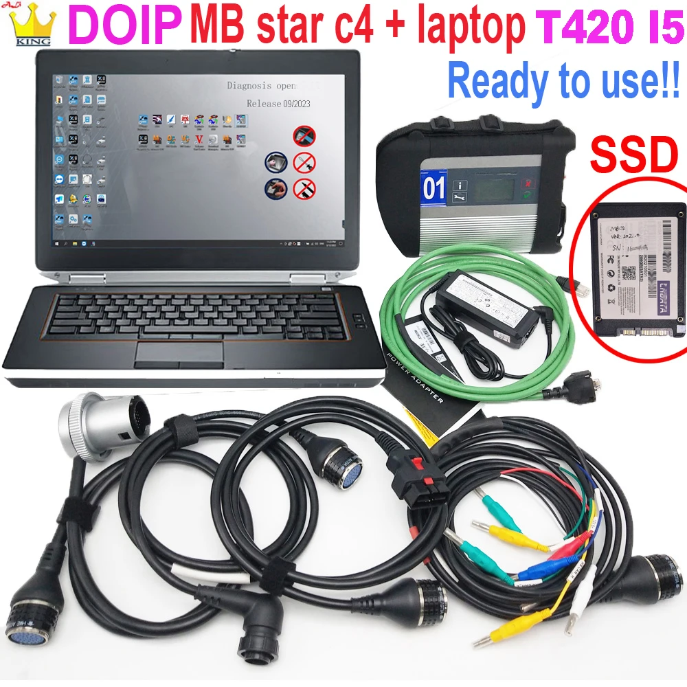 

Диагностический инструмент WIFI DOIP c4 MB Star c4 DOIP Plus SD Connect c4 с функцией Wi-Fi, MB SD C4 SSD с ноутбуком T420 для легковых и грузовых автомобилей