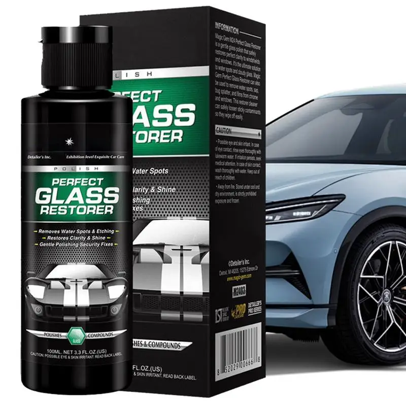 For Refer To Description Car Glass Oil Film Cleaner Car 100ml Window Oil Film Remover Powerful Windshield Car Supplies Anti-Rain