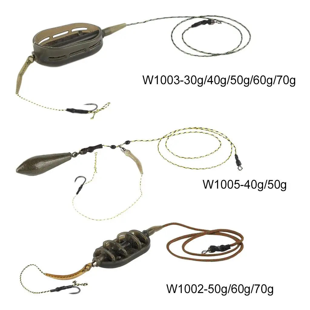 

Europe Carp Fishing Rig Set Core Hook Group Method Feeder Cage Kit