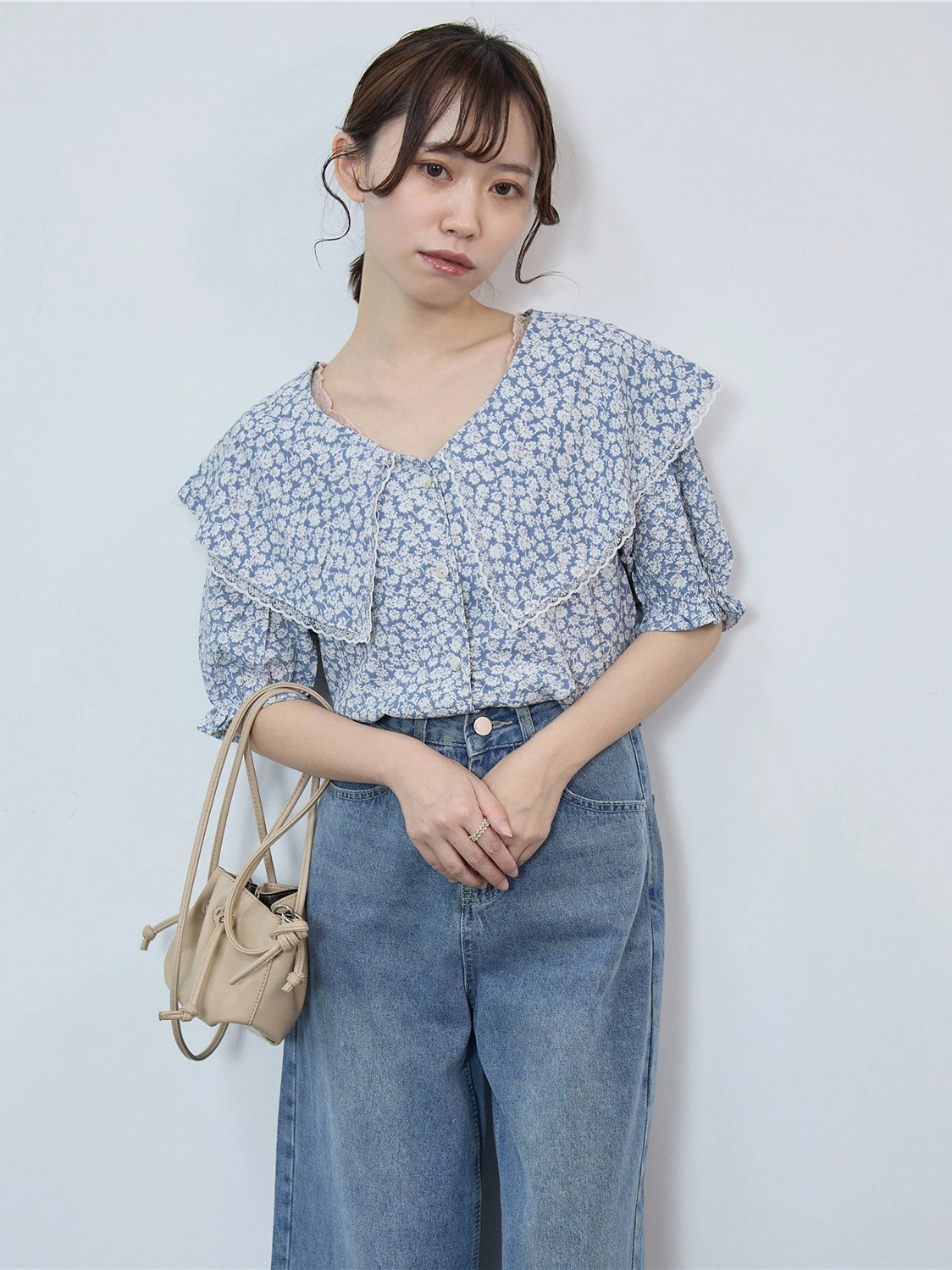 

Женская свободная летняя блузка Annuus Sweet Sle с цветочным принтом, коротким рукавом, круглым вырезом, на пуговицах, из полиэстера, повседневная