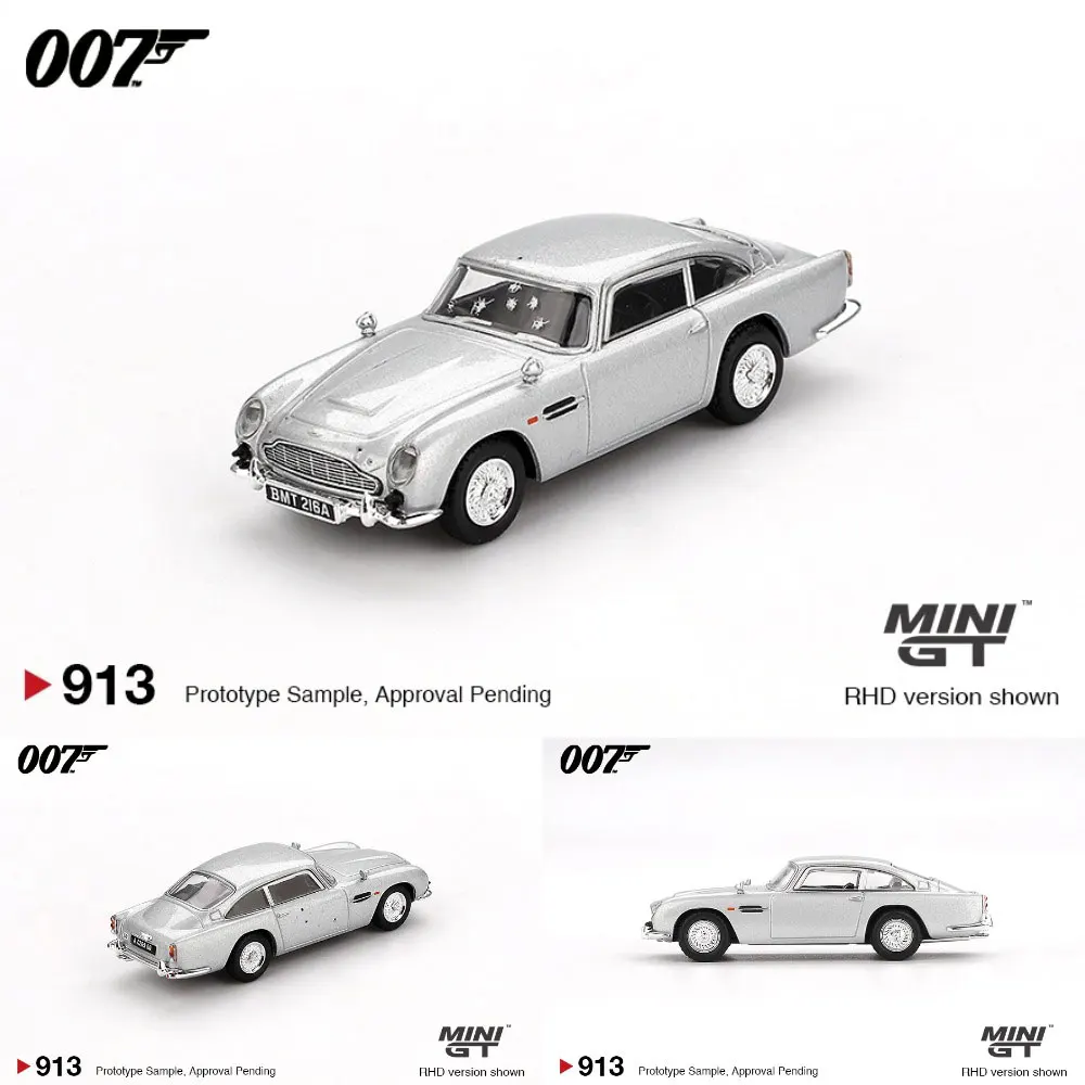 ما قبل البيع MINIGT 1/64 Diecast نموذج سيارة Aston Martin DB5 "Skyfall" عبوة نفطة (النسخة الصينية) نموذج عالي الأداء