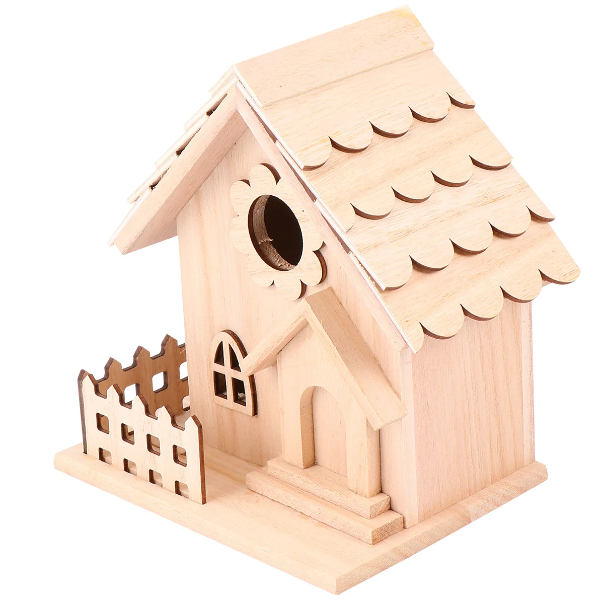 Creative Wood Bird Nest Classic Hollow Out Window Wide Entrance House Birds Bed Hut Birds House for Outdoor Garden Birds Supplie