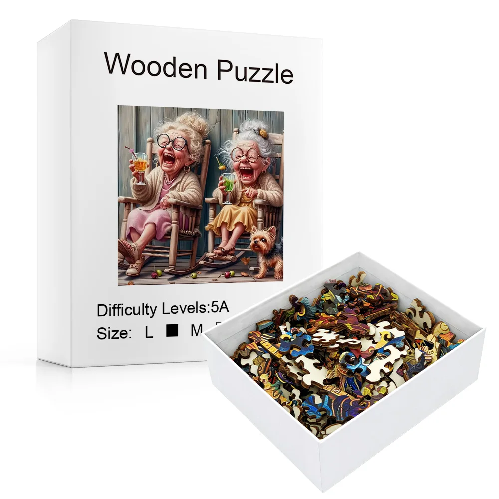 Drewniane puzzle premium dla dorosłych |   Unikalny nieregularny wzór zwierzęcy w żywych kolorach |   Łamigłówka, wystrój domu i idealny prezent dla